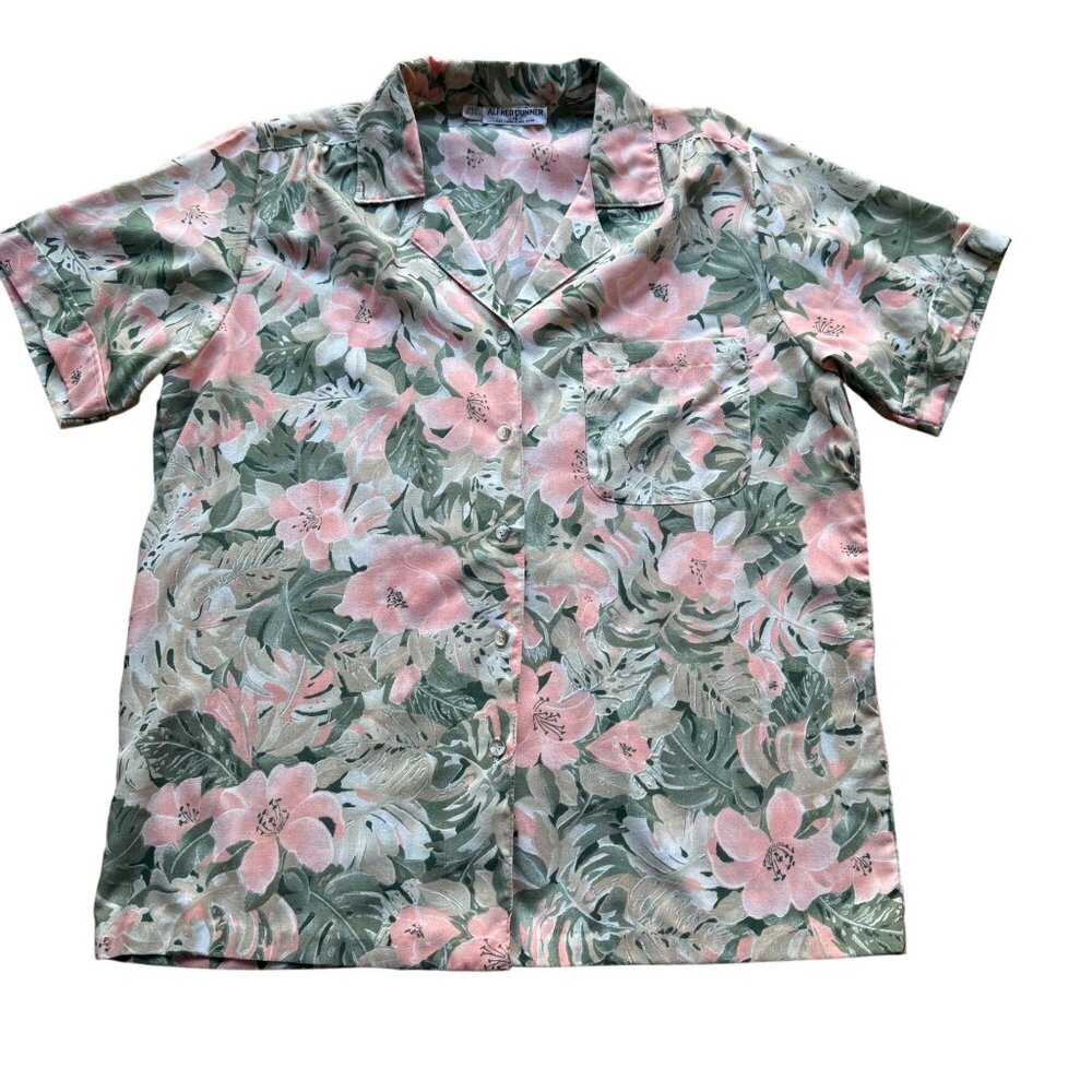 Vintage Blouse Lot (4) - Alfred Dunner & Russ Size XL Floral Button-Up Shirt - Picture 5 of 16